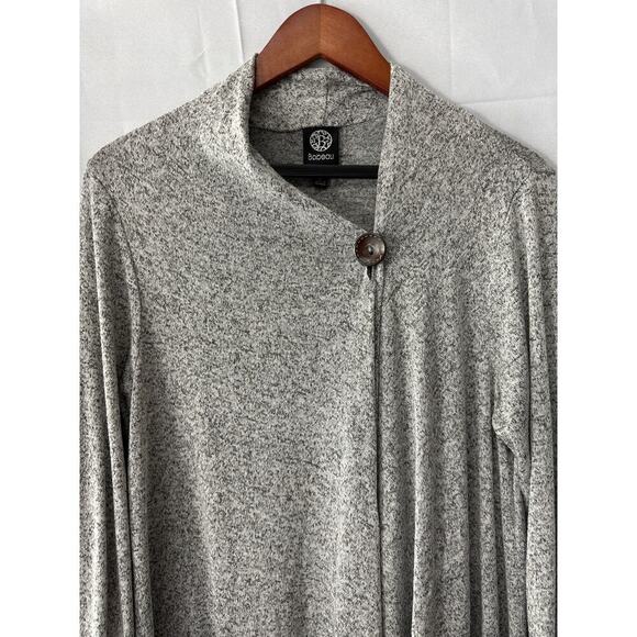 Bobeau Open Button Gray Cardigan Size Small - Picture 1 of 6